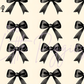 Printed Vinyl - Black and White Bows