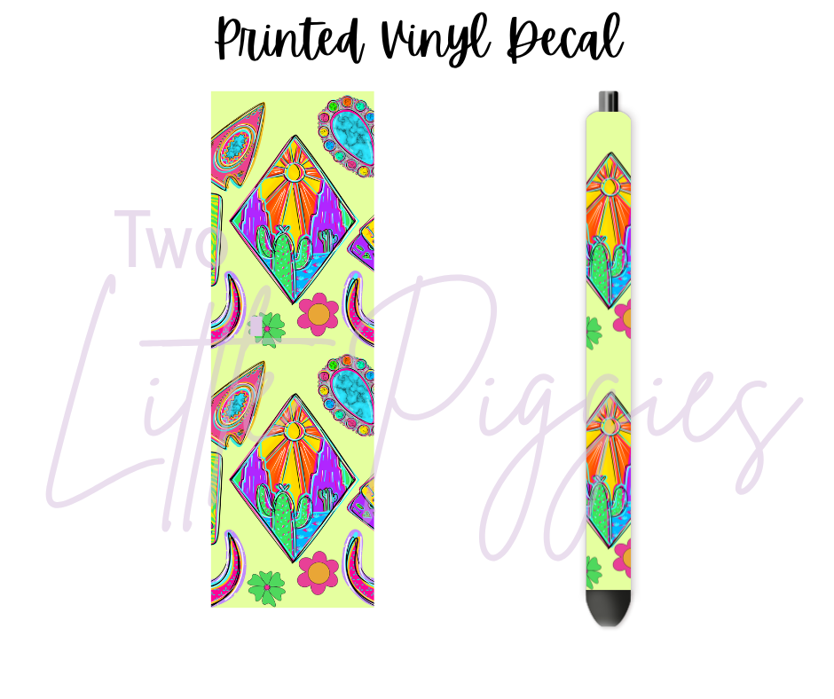 Printed Vinyl - Neon Western