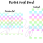Printed Vinyl - Pastel Rainbow Checker