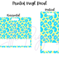 Printed Vinyl - Leopard - Blue and Neon Yellow