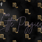 Printed Vinyl - Scorpio - Black and Gold