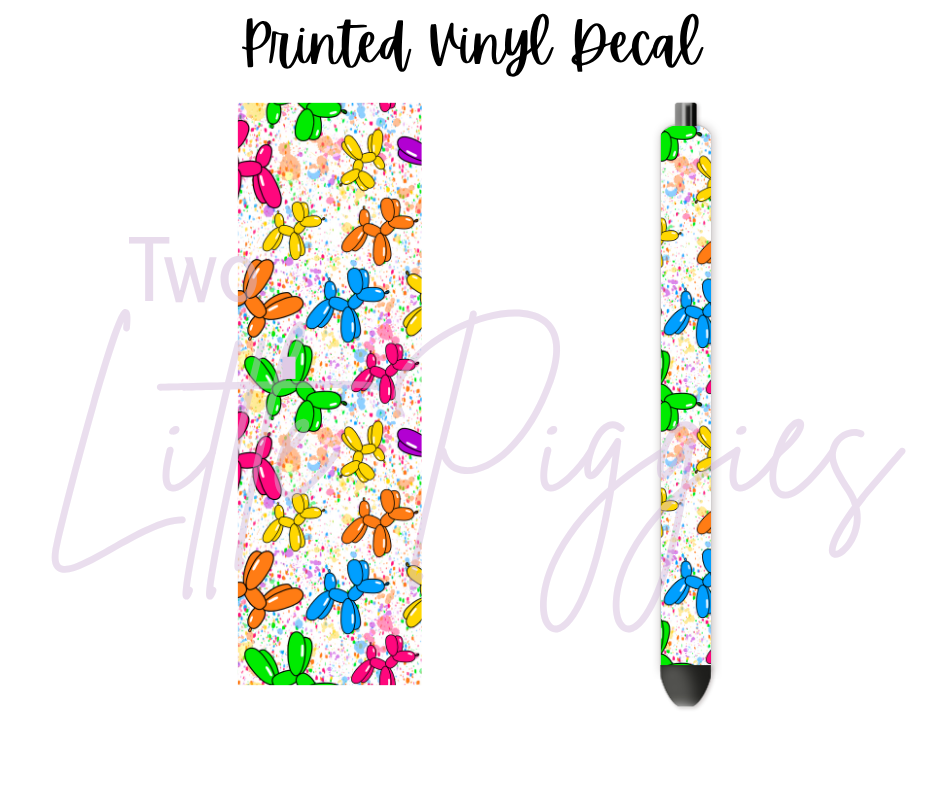 Printed Vinyl - Paint Splatter Balloon Dog