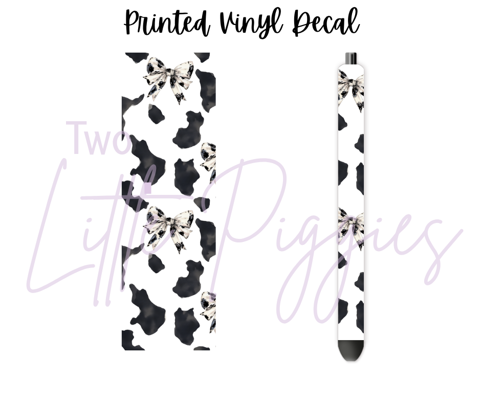 Printed Vinyl - Cow Print and Bows