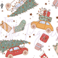 Printed Vinyl - Groovy Retro Christmas