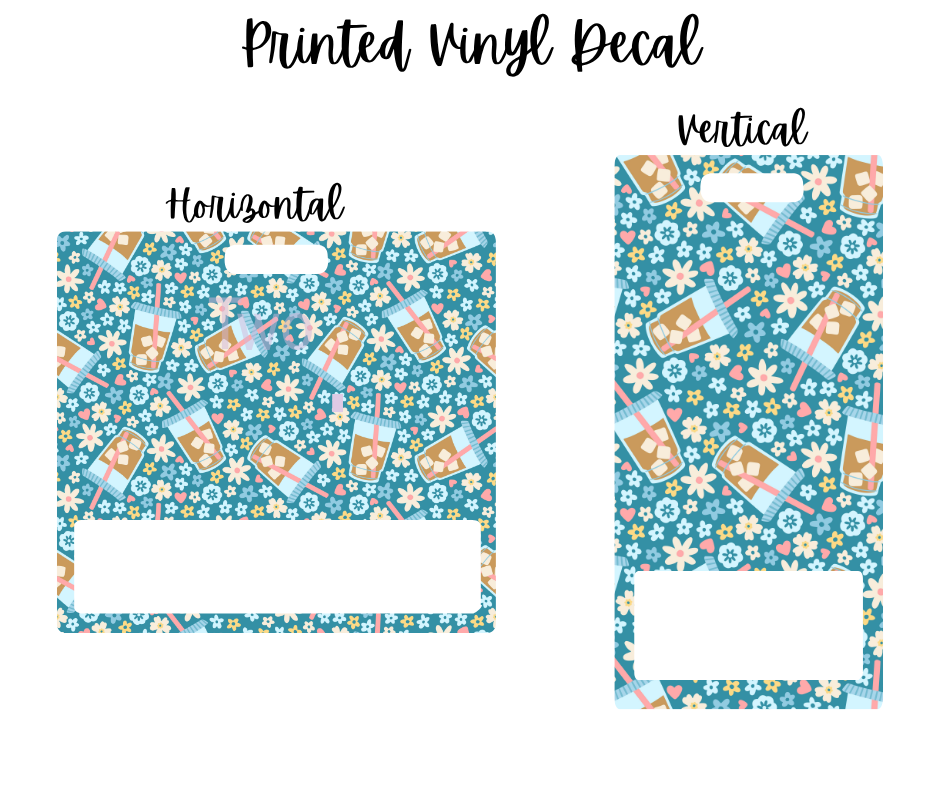 Printed Vinyl - Iced Coffee Floral