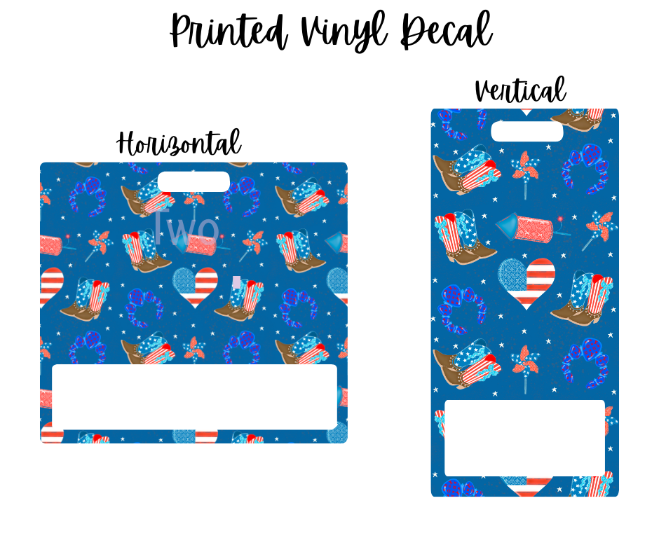 Printed Vinyl - 4th of July -RWB Cowboy Boots