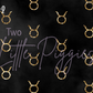Printed Vinyl - Taurus - Black and Gold