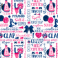 Printed Vinyl - Cheer - Pink and Navy