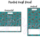 Printed Vinyl - Western Teal Crackle