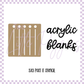 Acrylic Blank - 3x3 Sticky Note Stencil (Set of 3)