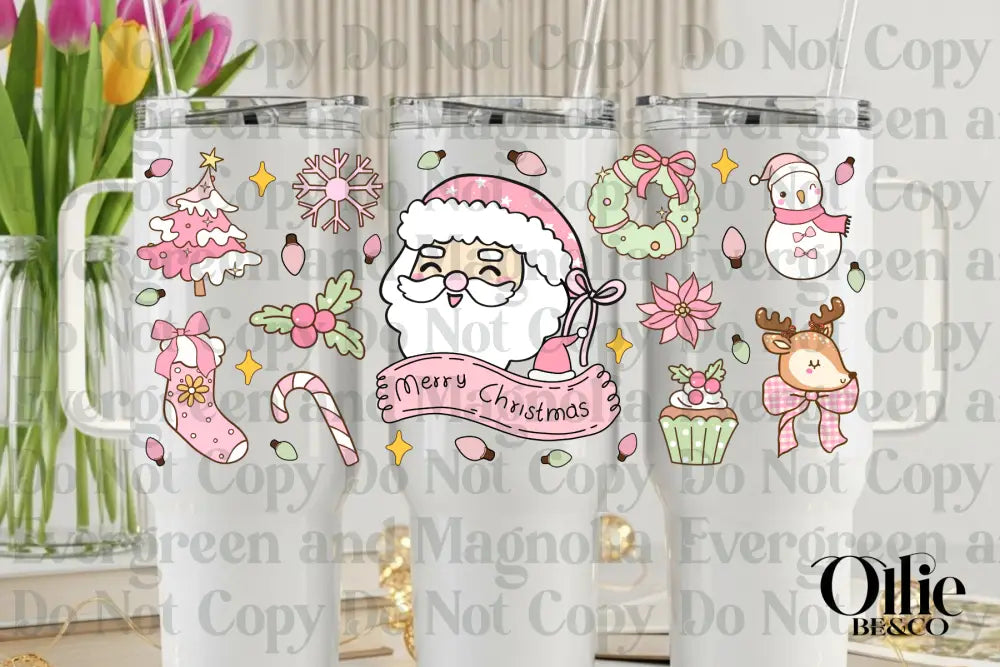 Retro Pink Santa *Gptumblers Exclusive Design*