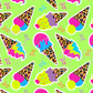 Printed Vinyl - Neon Ice Cream
