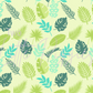 Printed Vinyl - Tropical Green Leaves