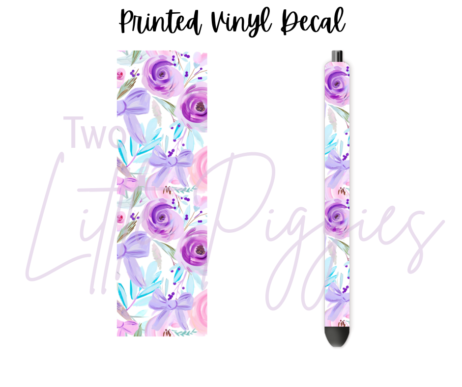 Printed Vinyl - Springtime Flowers and Bows