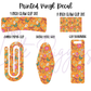 Printed Vinyl - Orange Boho Flowers