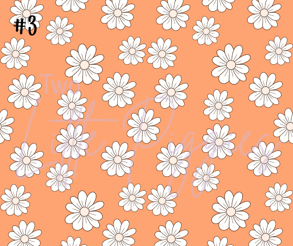 Printed Vinyl - Boho Orange and Pink