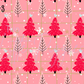 Printed Vinyl - Retro Pink Christmas