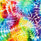 Printed Vinyl - Rainbow Tie Dye