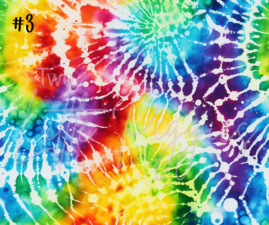 Printed Vinyl - Rainbow Tie Dye