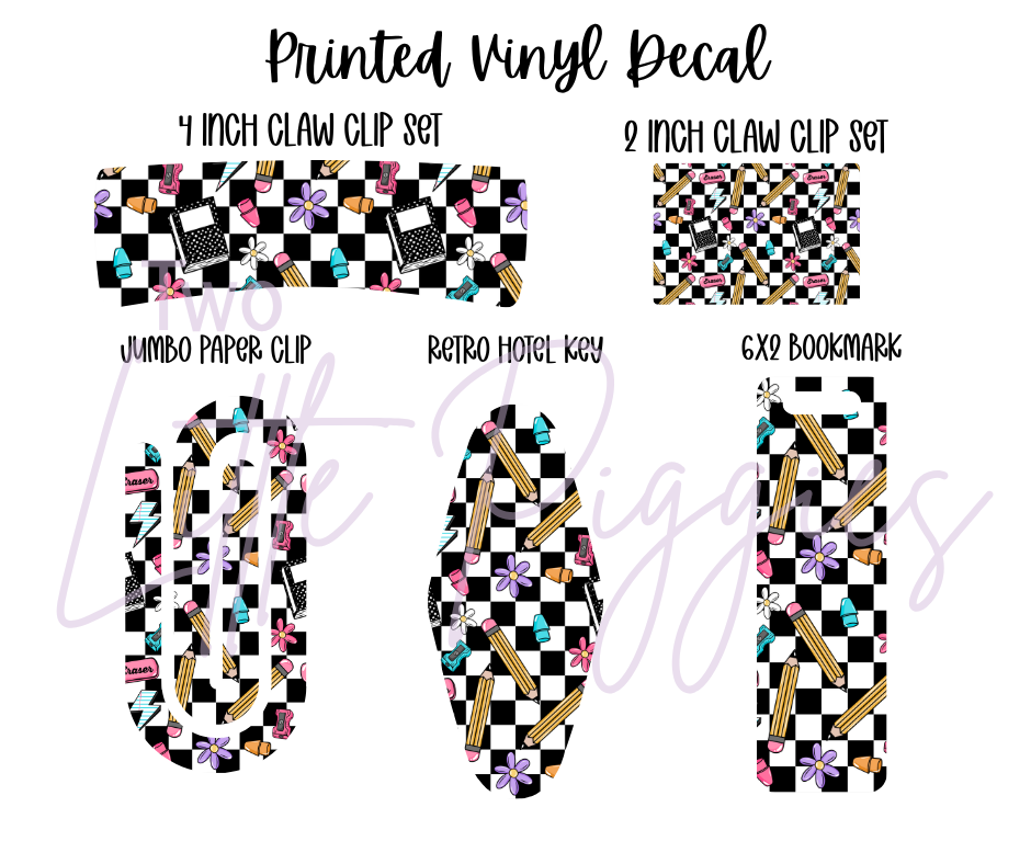 Printed Vinyl - Checkered School