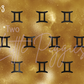 Printed Vinyl - Gemini - Black and Gold