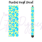 Printed Vinyl - Leopard - Blue and Neon Yellow