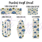 Printed Vinyl - Embroidered Mushrooms