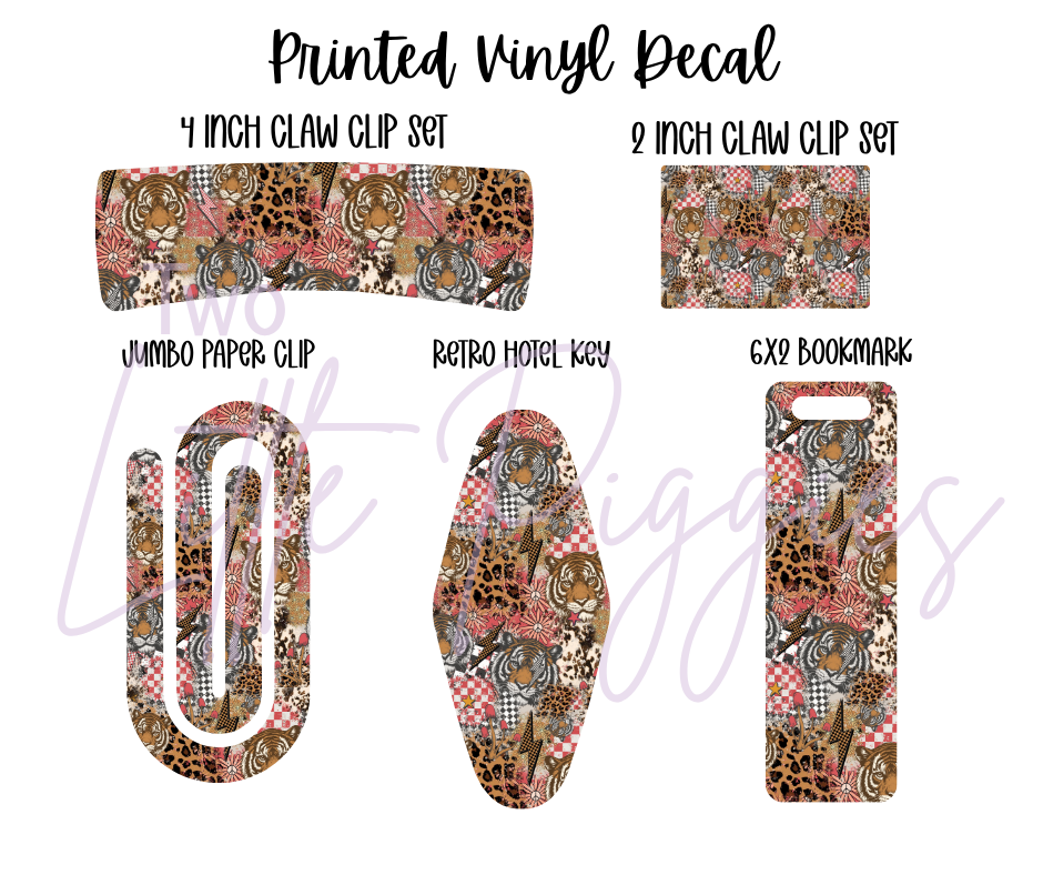 Printed Vinyl - Grunge Tiger