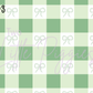Printed Vinyl - Pastel Gingham Bows