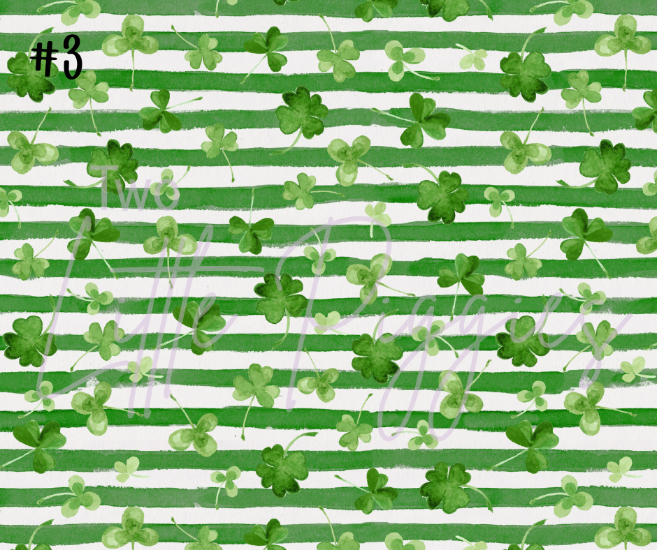 Printed Vinyl - St. Patrick's - Pink and Green