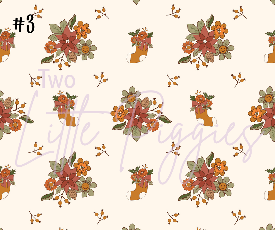 Printed Vinyl - 70s Retro Christmas
