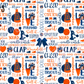 Printed Vinyl - Cheer - Navy and Orange