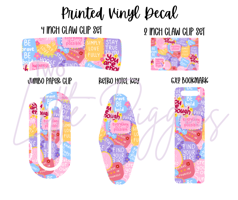 Printed Vinyl - Positivity Stickers