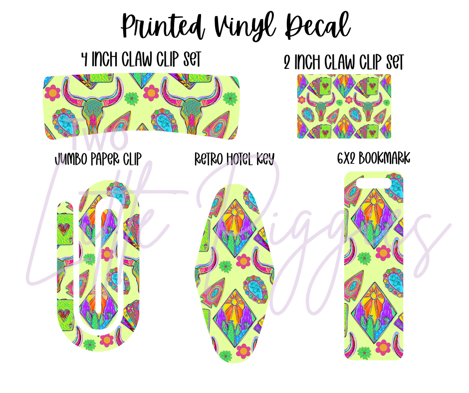 Printed Vinyl - Neon Western