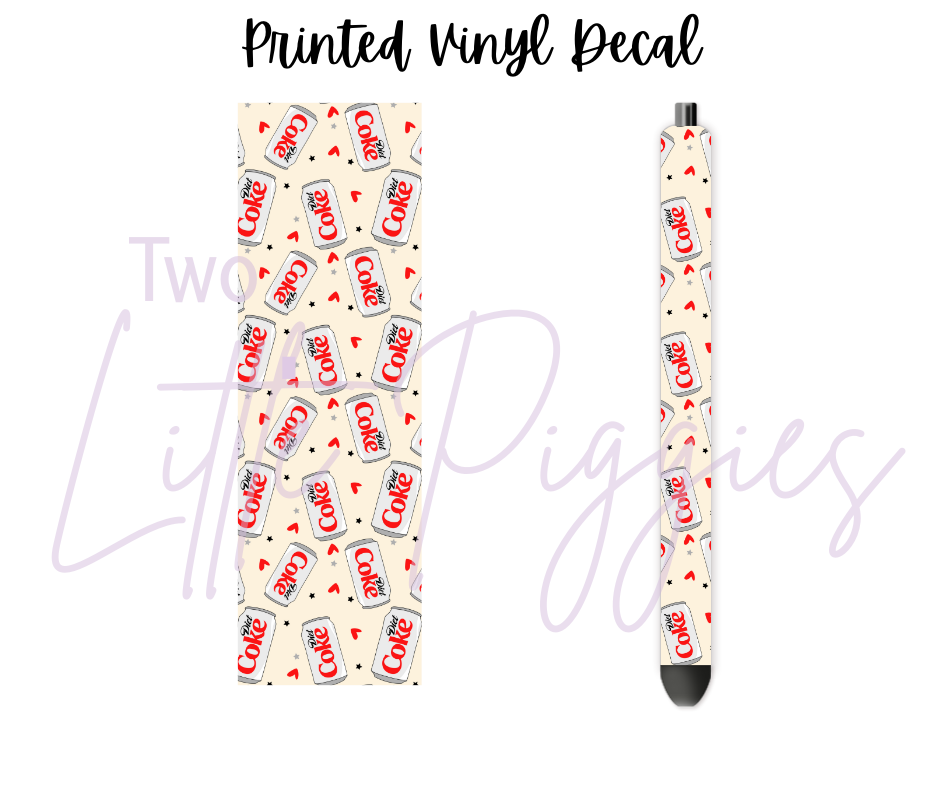 Printed Vinyl - Diet Coke - Cream