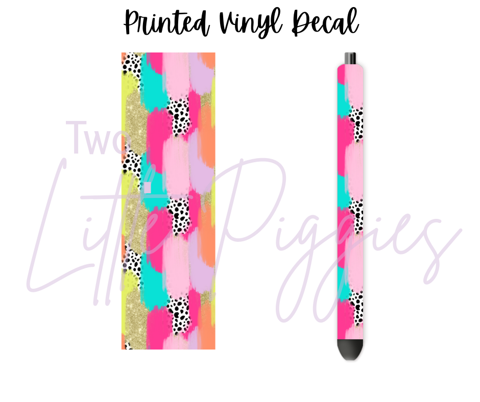 Printed Vinyl - Brushstroke Polka Dot