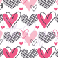 Printed Vinyl - Valentine Hearts