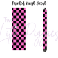 Printed Vinyl -  Pink and Black Checkered