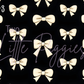 Printed Vinyl - Black and White Bows