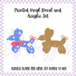 Printed Vinyl and Acrylic Set - 4th of July - Blue Balloon Dog