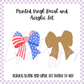 Printed Vinyl and Acrylic Set - 4th of July - Bow