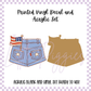 Printed Vinyl and Acrylic Set - 4th of July - Shorts