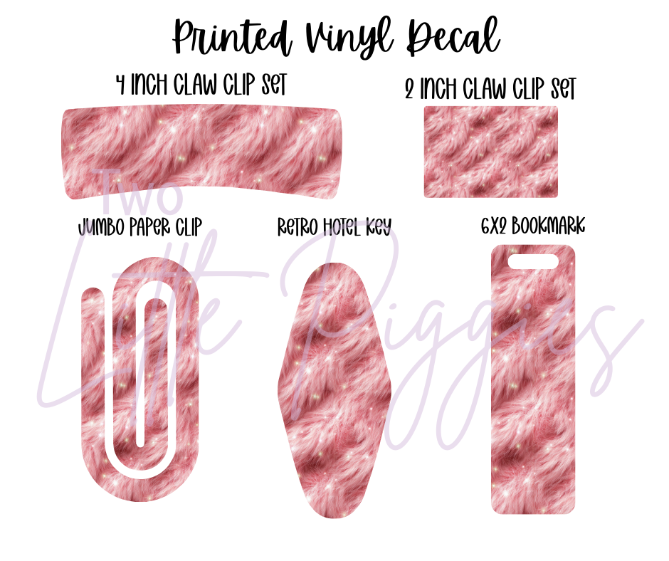 Printed Vinyl - Pink Fur