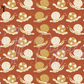 Printed Vinyl - Checkers - Earthy Insects
