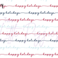 Printed Vinyl - Christmas - Navy and Berry