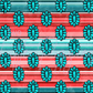 Printed Vinyl - Coral Aqua Aztec