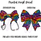 Printed Vinyl - Embroidered Rainbows