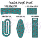 Printed Vinyl - Western Teal Crackle