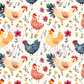 Printed Vinyl - Chickens 2