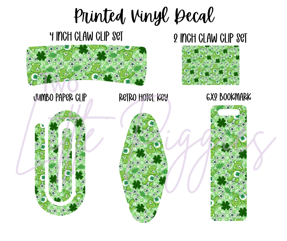 Printed Vinyl - St. Patrick's - Carebear